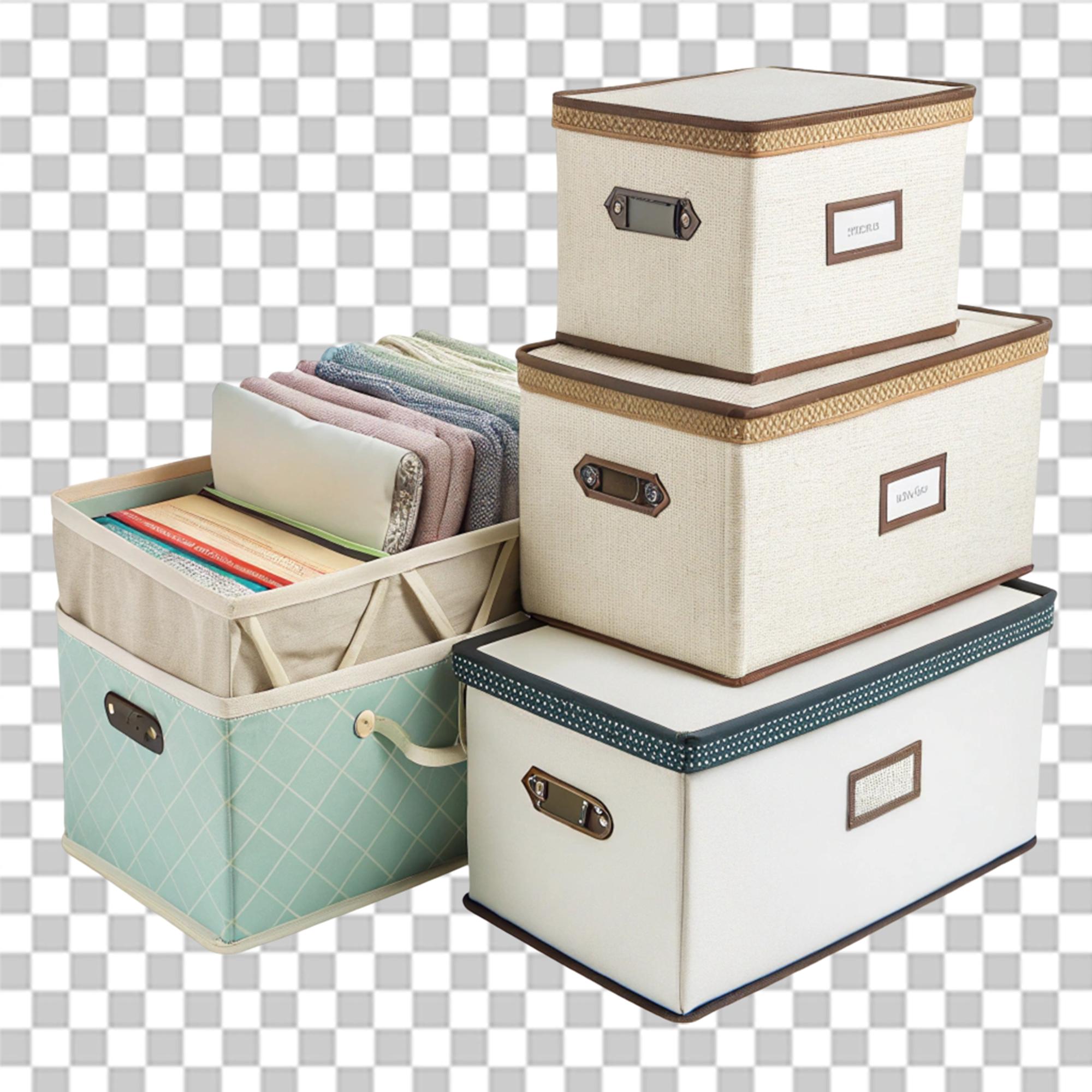 stack of service boxes and documents